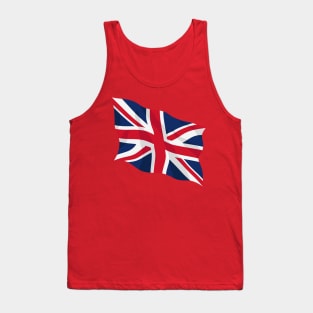 United Kingdom Waving Flag Illustration Tank Top